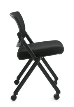 Mesh Back Flip Seat Nesting Chair 16 Mesh Back Flip Seat Nesting Chair -Desk Elegant Shop OTG11341B MS20 BLK Side 76721.1504813907