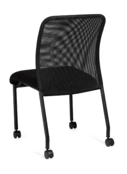 Armless Mesh Back Guest Chair With Casters 10 Armless Mesh Back Guest Chair With Casters -Desk Elegant Shop OTG11761B RegBack 40151.1435249099