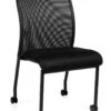 Armless Mesh Back Guest Chair With Casters -Desk Elegant Shop OTG11761B Reg 38320.1435249101
