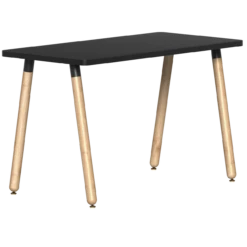 Reya Laminate Desk W/ Bamboo Legs -Desk Elegant Shop ReyaBamboo Cylindrical Black Angled24x48x1125 Black 15R 1024x10242x 73844.1605810500