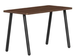 Reya Desk With Metal Legs -Desk Elegant Shop SOIreyaWalnutblk 90348.1605120742