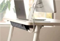 Reya Laminate Desk W/ Bamboo Legs -Desk Elegant Shop SOIreyawireManINCLU 54404.1605810468