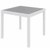 Eveleen Aluminum Frame Square Table -Desk Elegant Shop T35SQ WH GY 72574.1581635985