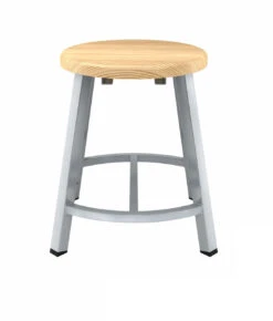18" Titan Stool With Wood Seat, Carton Of 2 -Desk Elegant Shop TTSG18 BB 3 21231.1685050386