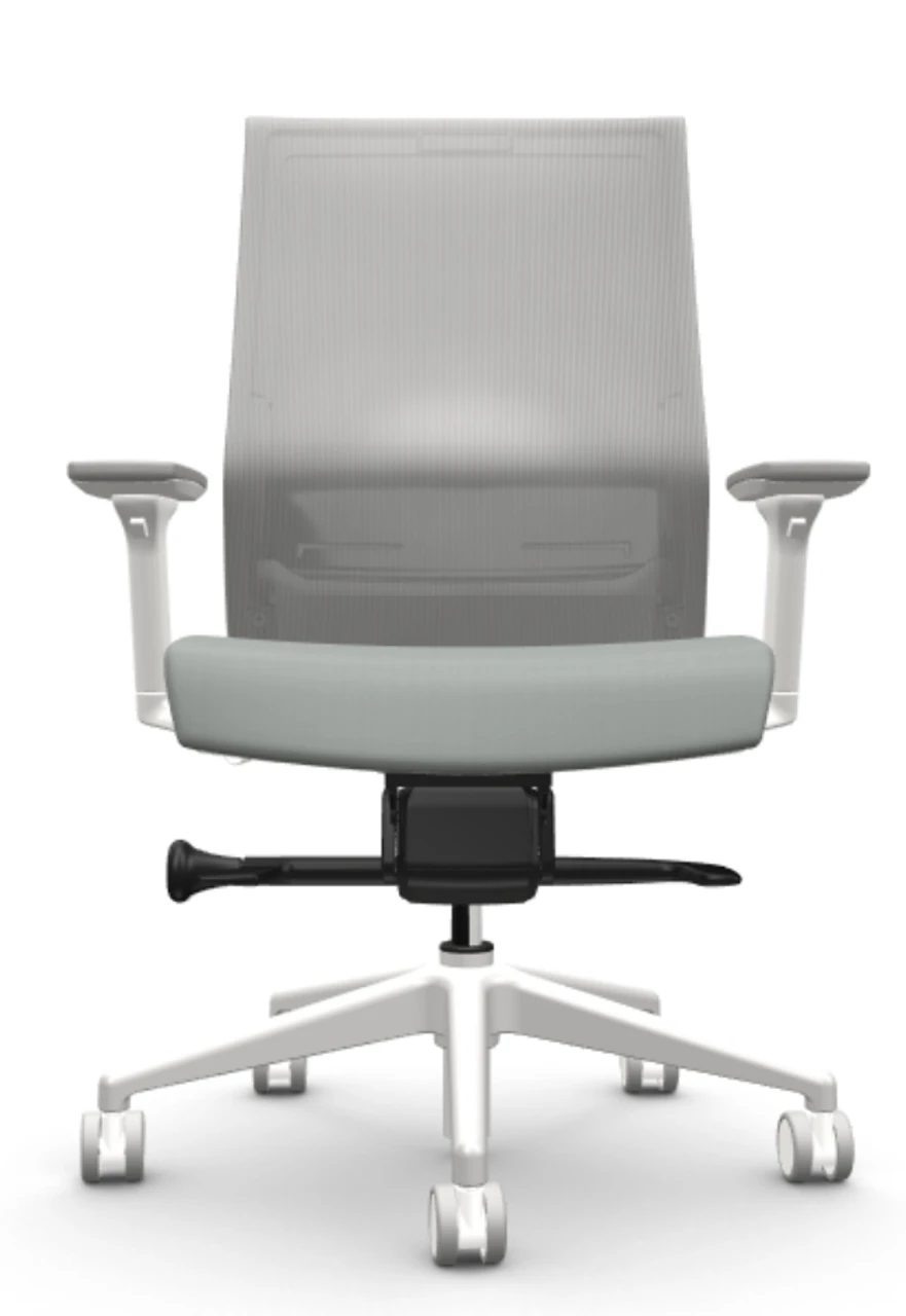 AMQ Zilo Grey Mesh White Frame Ergonomic Task Chair 3 AMQ Zilo Grey Mesh White Frame Ergonomic Task Chair