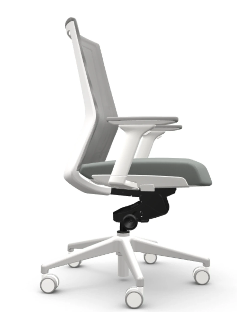 AMQ Zilo Grey Mesh White Frame Ergonomic Task Chair 9 AMQ Zilo Grey Mesh White Frame Ergonomic Task Chair - Image 7
