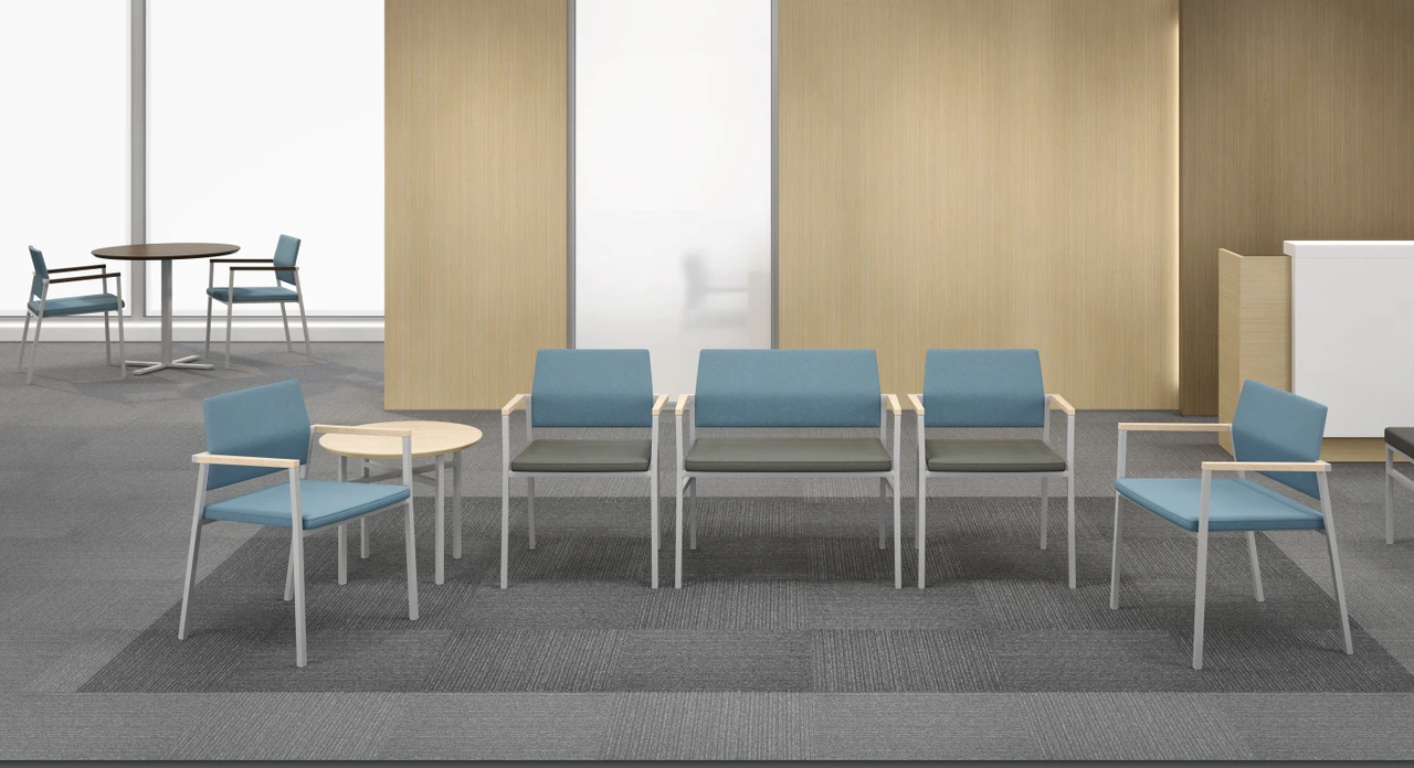 Avon 2 Seat Upholstered Bench With Center Table 5 Avon 2 Seat Upholstered Bench With Center Table - Image 3