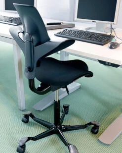 HAG Capisco Puls 8020 Chair- Fully Upholstered Seat / 15 Day Standard Ship -Desk Elegant Shop capiscopuls blkthermo bse upholseat lo 94804.1439830228.1280.1280 36889.1666893478