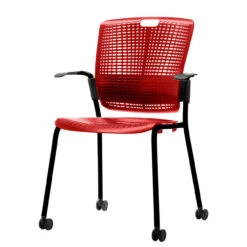 Humanscale Cinto Ergonomic Stack Chair, Carton Of 3 -Desk Elegant Shop cinto red blk arms HSCINTO12 27777.1436373137
