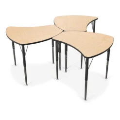Economy Shapes Height Adjustable Student Desk Work Pod -Desk Elegant Shop economy shapes 3 pod group fusion maple 45044.1636656932.1280.1280 16326.1664302084