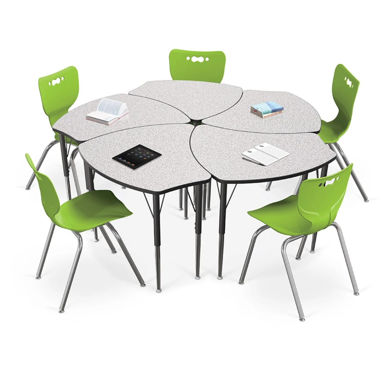 Economy Shapes Height Adjustable Student Desk Work Pod - Image 2