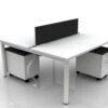 Empower 2 Person Shared Work Table Set With Power And Storage -Desk Elegant Shop empower2PackwPower 52966.1671720658