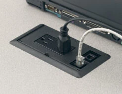 Napoli Wood Veneer 12' Conference Table -Desk Elegant Shop grommet2 20112.1531856755