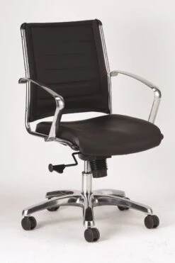 Europa Leather Mid-Back Chair