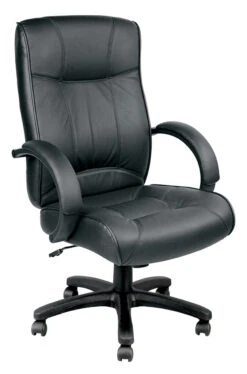 Odyssey Leather High-Back Chair -Desk Elegant Shop le9406 angle blk 0 19813.1523390365