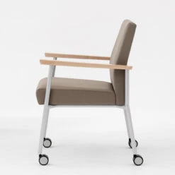 Mystic Guest Reception Chair -Desk Elegant Shop lesro mystic reception guest chair with casters side view 27119.1440159666