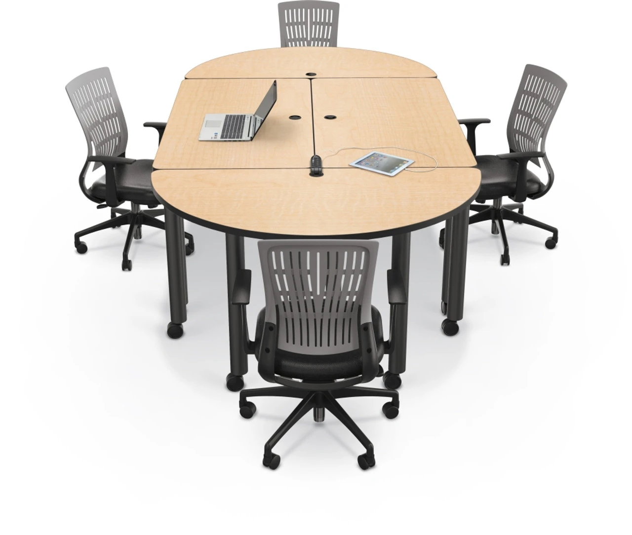 Modular Conference Table With Round Ends 8 Modular Conference Table With Round Ends - Image 6