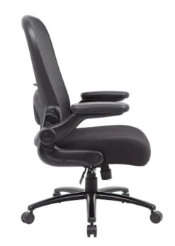 Heavy Duty Big & Tall Flip Arm Executive Chair -Desk Elegant Shop ocusa.B601 BK 2 600x842 60030.1678382664