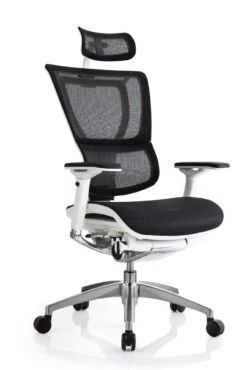 IOO Executive Mesh Synchro-Tilt Back Chair -Desk Elegant Shop ocusa.ioo wht with headrest option angle ee 74633.1560355813