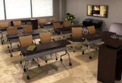 Sync™ Training Tables -Desk Elegant Shop syncwbrownwall 33651.1457535062