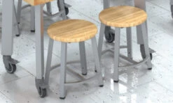 18" Titan Stool With Wood Seat, Carton Of 2 -Desk Elegant Shop titan 75594.1685050411