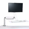QuickStand Lite Sit Stand Desktop -Desk Elegant Shop white single clamp front 09448.1490036092