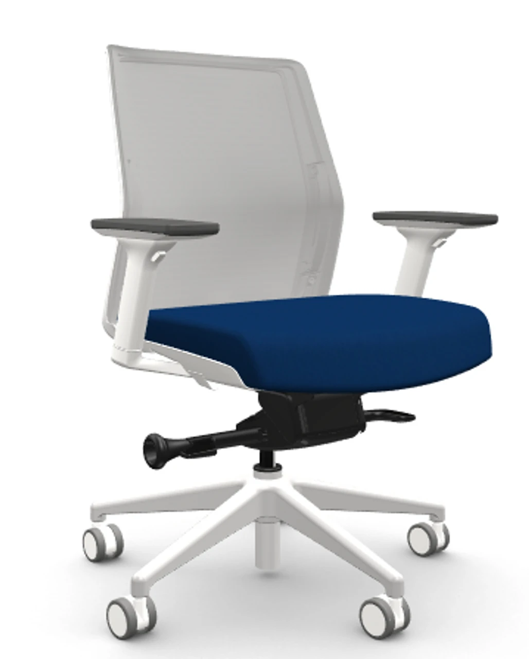 AMQ Zilo Grey Mesh White Frame Ergonomic Task Chair 10 AMQ Zilo Grey Mesh White Frame Ergonomic Task Chair - Image 8