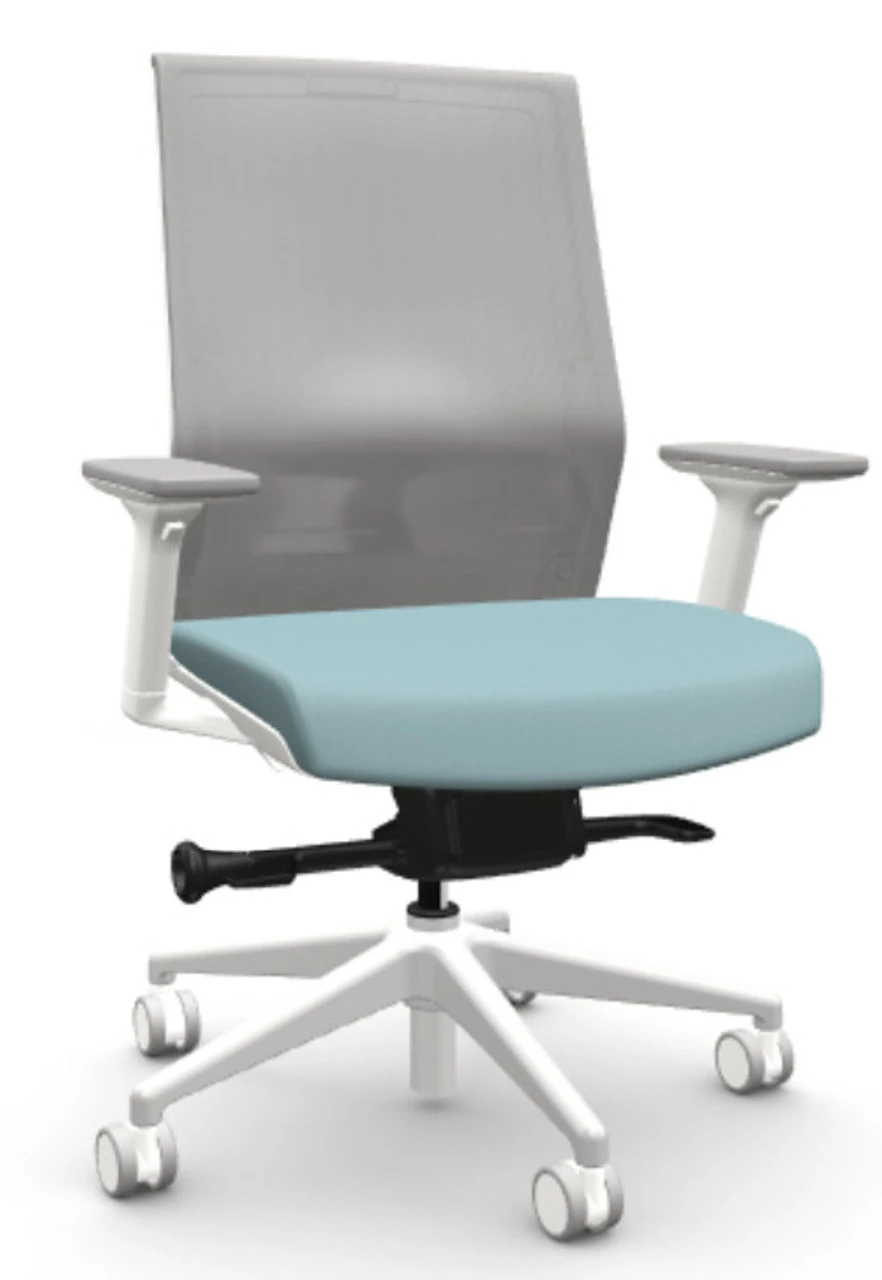 Zilo Grey Mesh White Frame Ergonomic Task Chair 3 Zilo Grey Mesh White Frame Ergonomic Task Chair